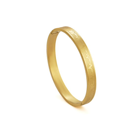 Heartbeat Lifeline Gold-Plated Men's Bracelet
