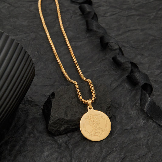 Hanuman Gold Plated Pendant Chain Necklace For Men