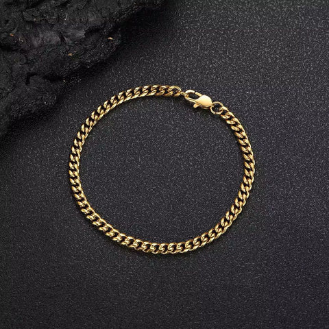 Chunky Link Gold Plated Loose Bracelet For Men