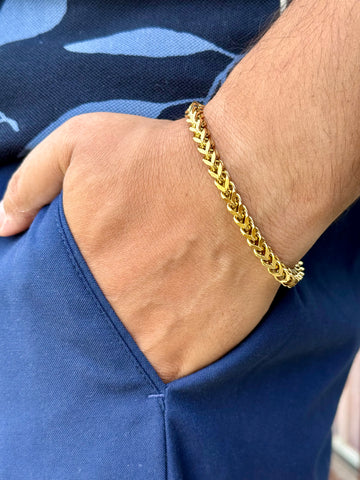 Chunky Link Gold Plated Loose Bracelet For Men