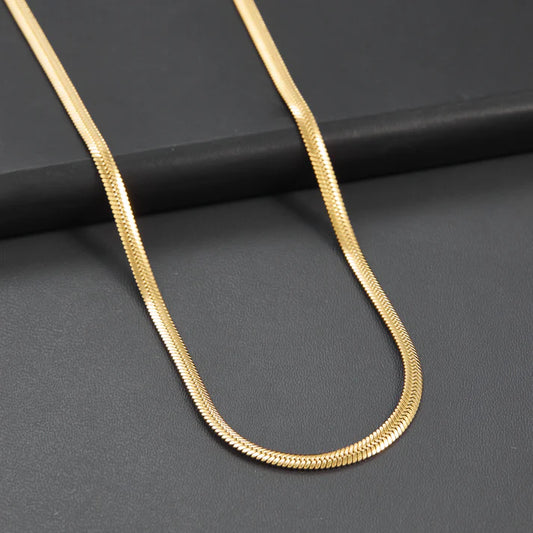 Gold Plated Classic Snake Design Chain For Men