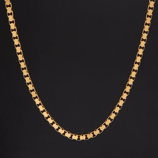 Gold Plated Box Design Chain For Men