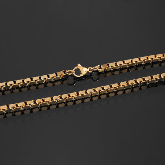 Gold Plated Box Design Chain For Men