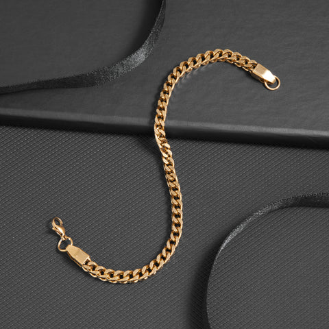 Chunky Link Gold Plated Loose Bracelet For Men