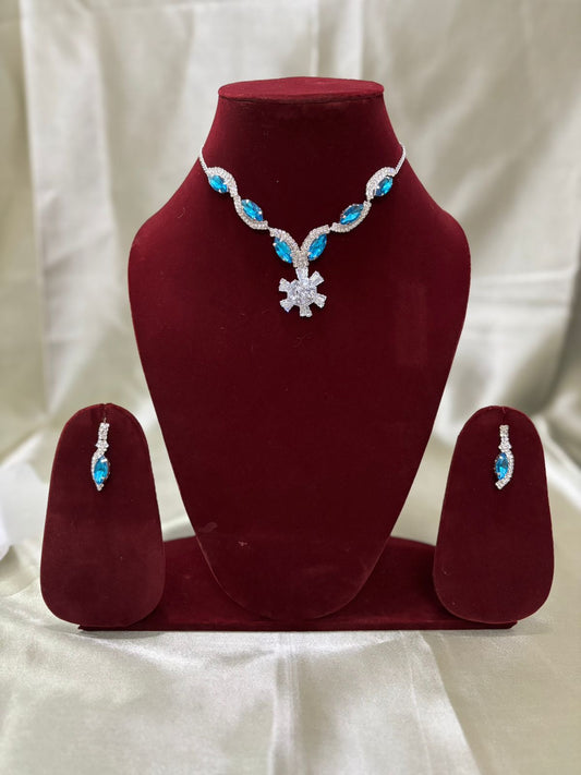 Gemstone Necklace and Earring Set