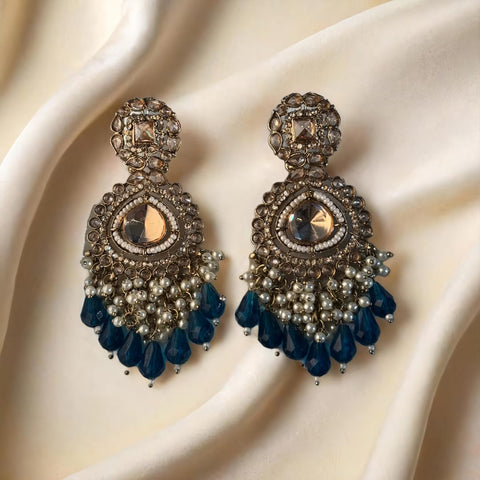 Royal Elegant Beaded Chandbali Earrings