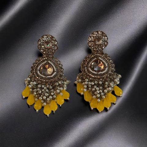 Royal Elegant Beaded Chandbali Earrings