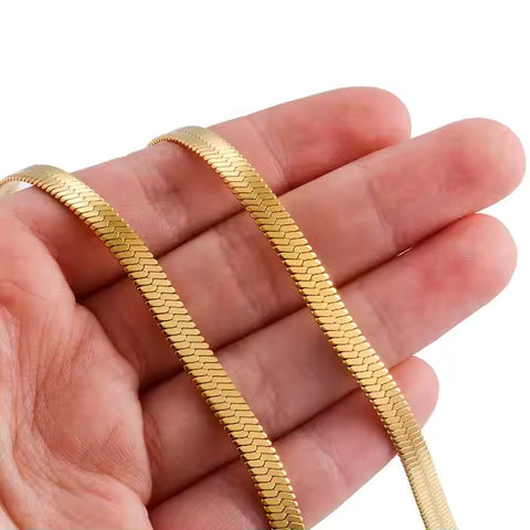 Gold Plated Classic Snake Design Chain For Men