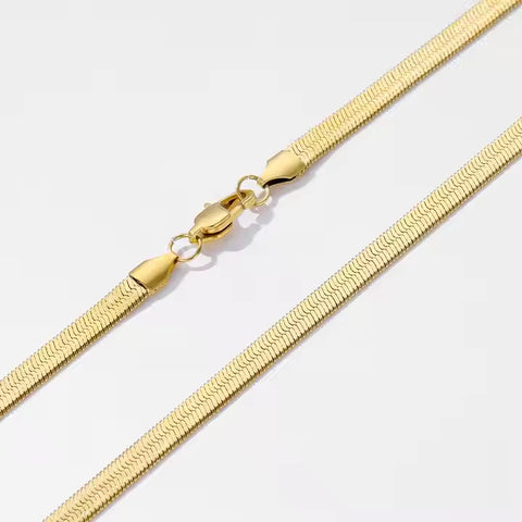 Gold Plated Classic Snake Design Chain For Men