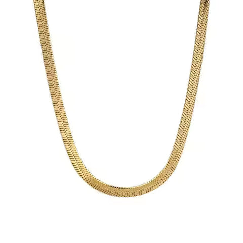 Gold Plated Classic Snake Design Chain For Men