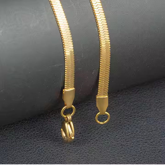 Gold Plated Classic Snake Design Chain For Men